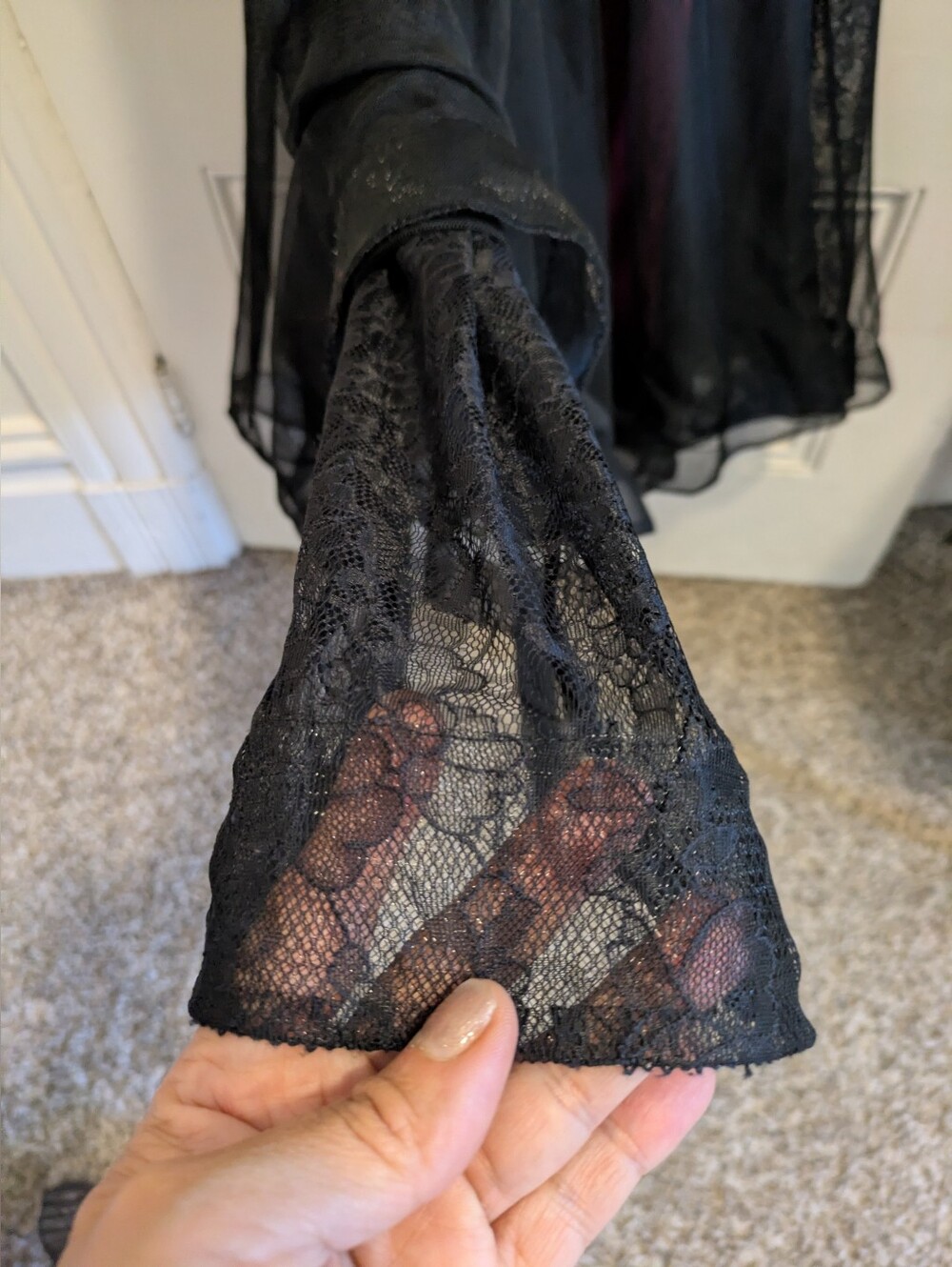 Vintage Betsey Johnson Lace-Overlay Midi Party Dress 90s Large Rare HTF - Picture 15 of 16